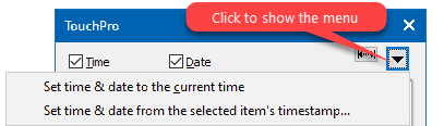Populate time fields button